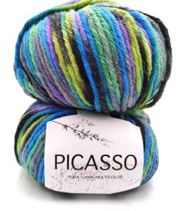 100gr. Picasso 100%Lana Verde/Smeraldo Col. 8