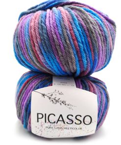 100gr. Picasso 100%Lana Blu/Viola Col. 6
