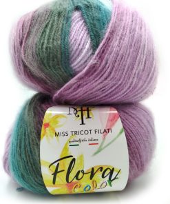Flora Sfumato Viola/Smeraldo Col. 5