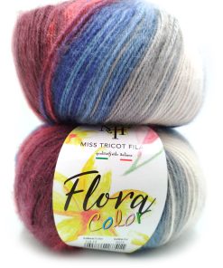 Flora Sfumato Blu/Bordeaux Col. 13