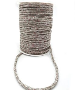 Cordino in Strass ARGENTO TWEED FUCSIA